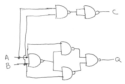 Michael Kohn Half Adder   Half Adder From Nand Gates 